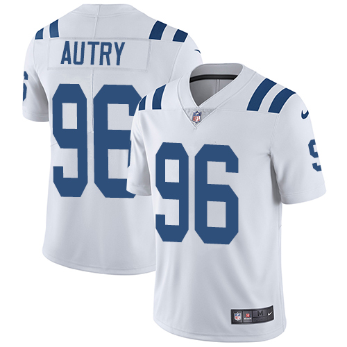 Indianapolis Colts #96 Limited Denico Autry White Nike NFL Road Men Vapor Untouchable jerseys